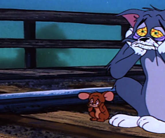 《猫和老鼠》中最悲伤的一集,汤姆猫和杰瑞鼠集体失恋