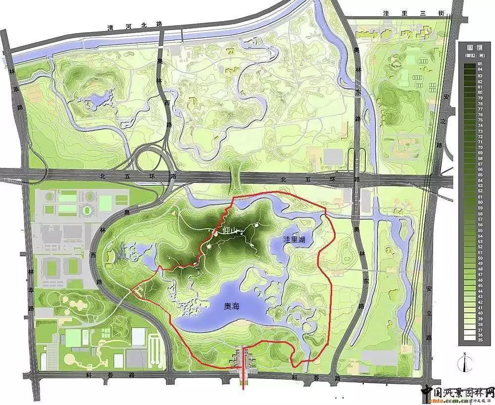 【6 元大都土城遗址公园(海淀段)】 【7 北京植物园】 1-植物分区规划