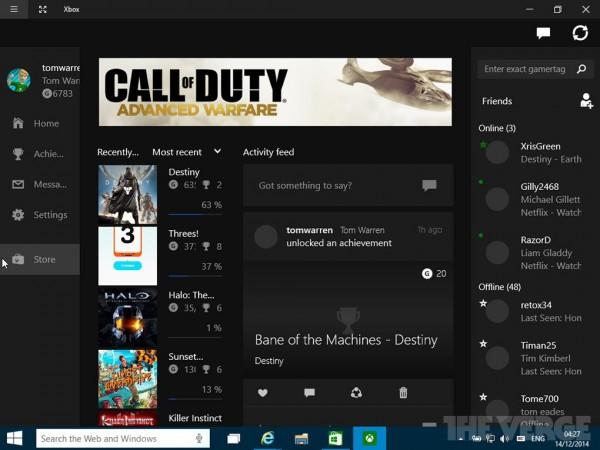 Windows10消费者预览版泄露 集成新Xbox应用