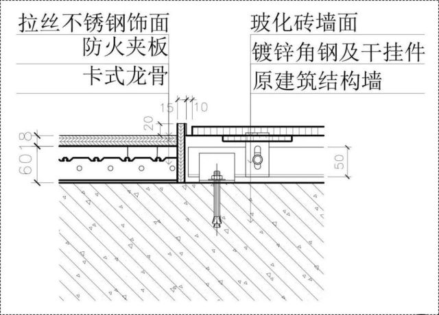 墙砖与不锈钢相接工艺做法(一)