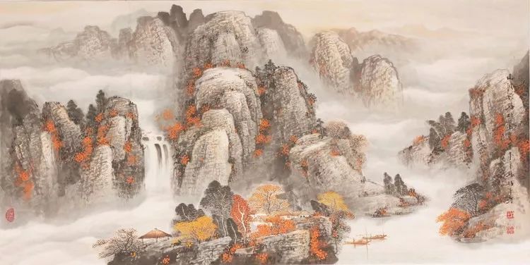 烟云与山川|杜中良工笔山水画赏析(85幅)