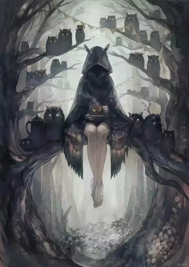 〔暗黑系〕二次元暗黑少女插画,暗黑是病还是爱,一路走向黑暗
