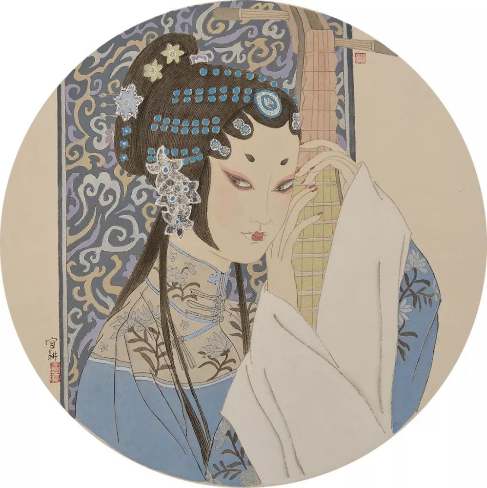 飘逸之美林宜耕的戏曲人物工笔画