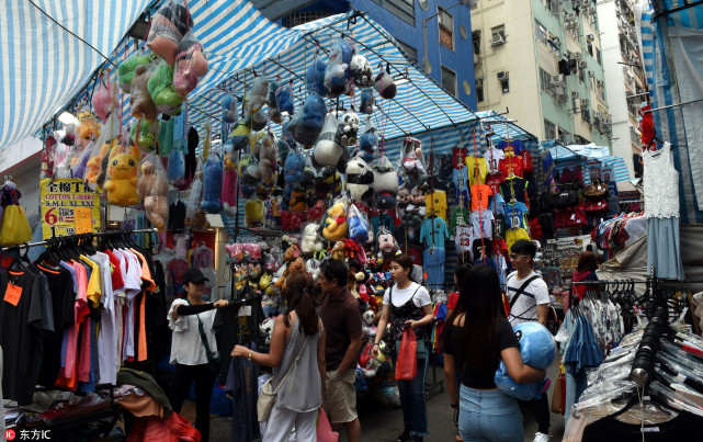 香港女人街如今成为中外游客必到打卡购物点!