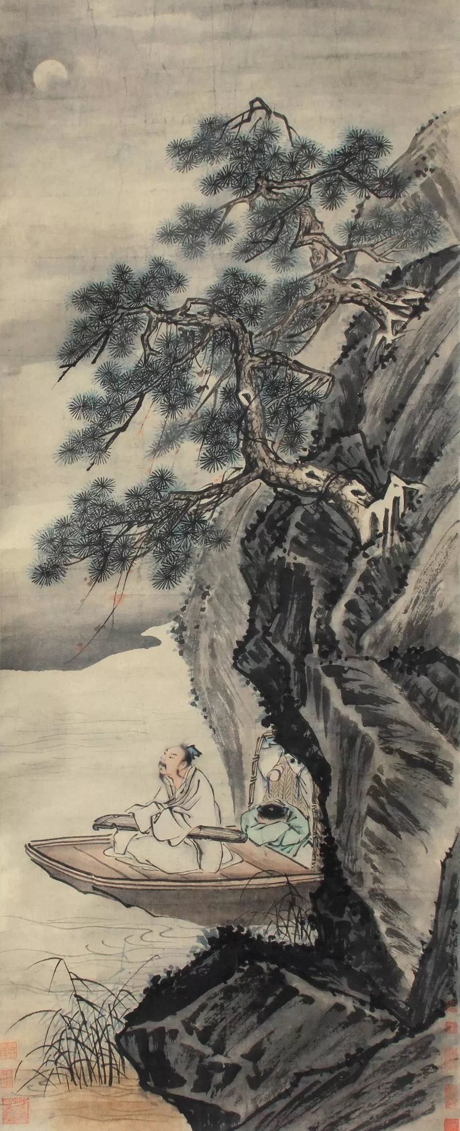 明 周臣 山水人物画敬赏