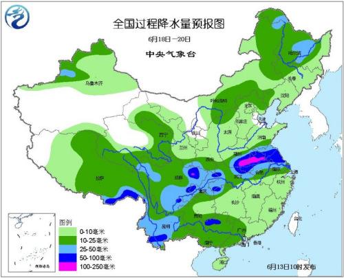 中国未来3天暴雨面积达100万平方公里