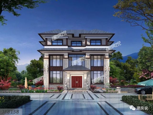 恭喜浙江金华钭总,喜得百万新中式别墅一栋别墅最新图片外观小型图片