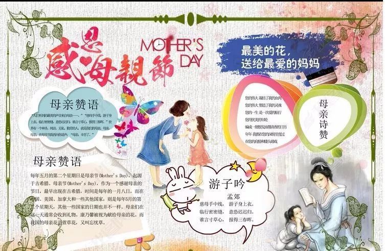 《有妈的孩子像个宝》,《母爱》《妈妈爱我,我爱她》母亲节抄报题目