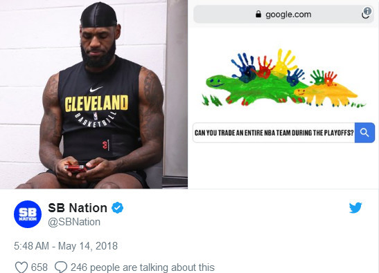 詹皇惨败让人想报警 失去欧文对骑士影响更大