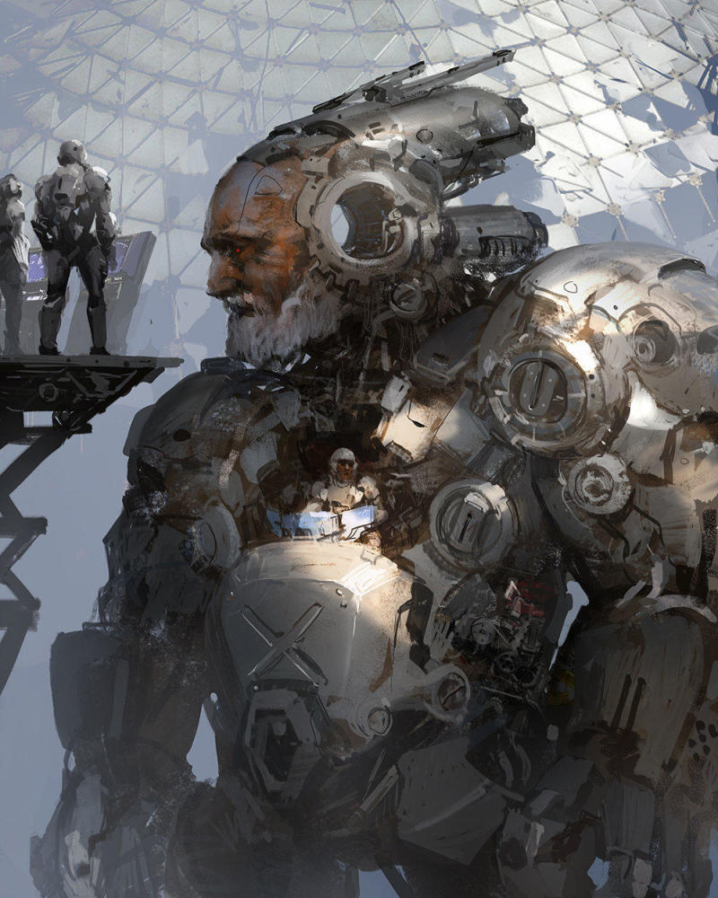 庞大的机甲与毁灭级大怪兽的融合:未来机甲系列概念插画欣赏