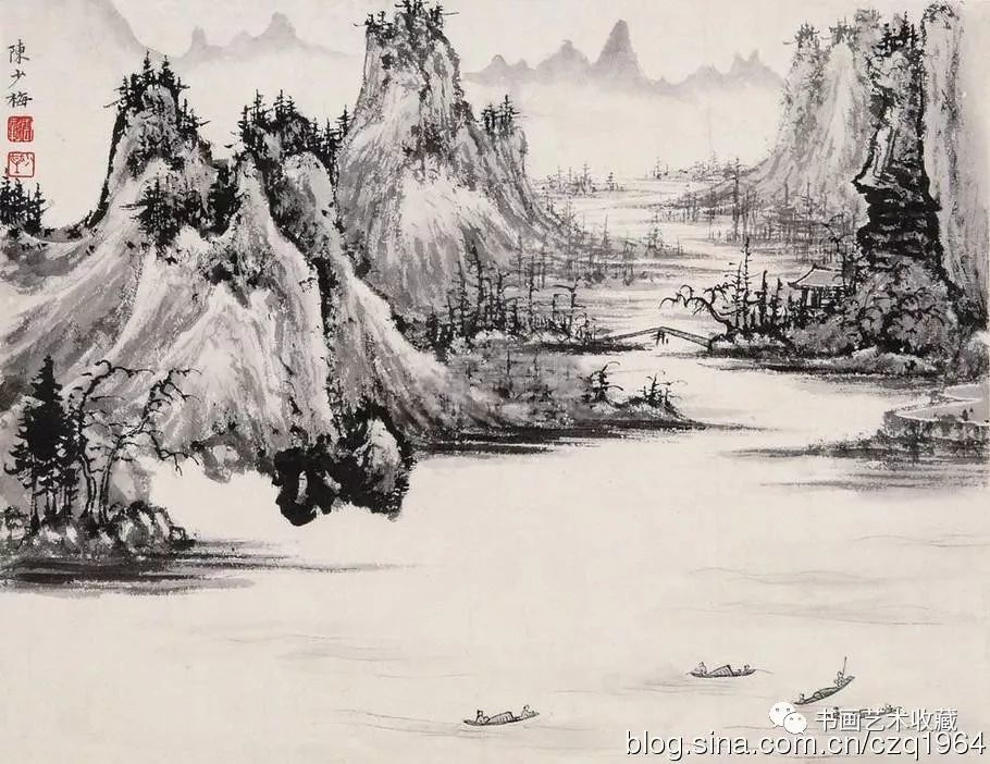 国画名家:陈少梅 山水画精选