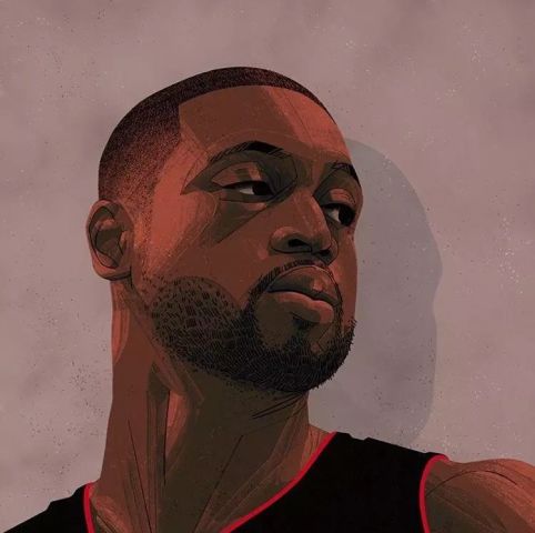 7张惟妙惟肖的nba球星无水印彩绘 拿去做头像吧