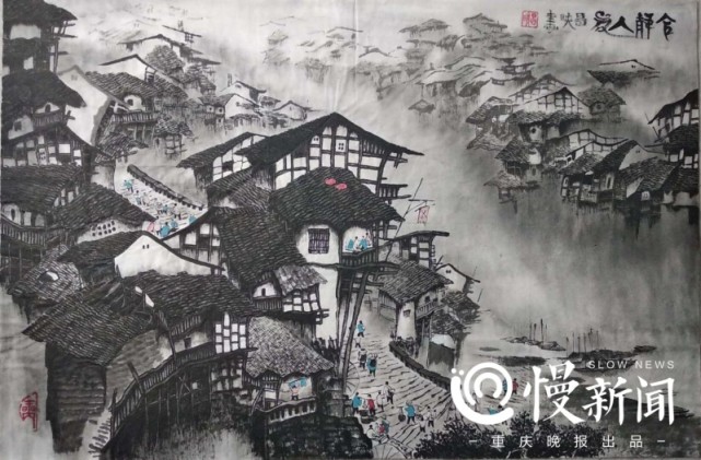 残疾乞丐闭关苦练成画师 他笔下的重庆老房子