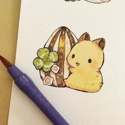 每天学一幅简笔画-超激萌的小兔子简笔画,怎么能这么可爱呀 快学起来