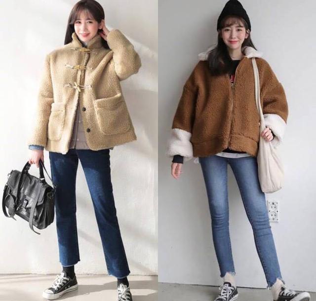 适合小个子女生穿搭,毛衣搭配半身裙时髦显高