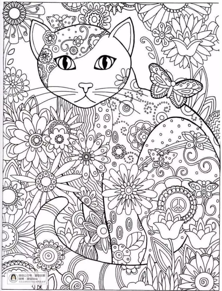 儿童装饰画,一步步教你画《线描猫咪》!收藏了!_腾讯新闻
