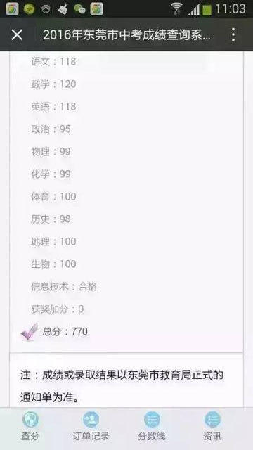 东莞中考满分考770分版本780初中深圳状元地理图片