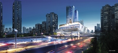 轻轨穿楼算什么?未来在沙坪坝逛商场可看高铁