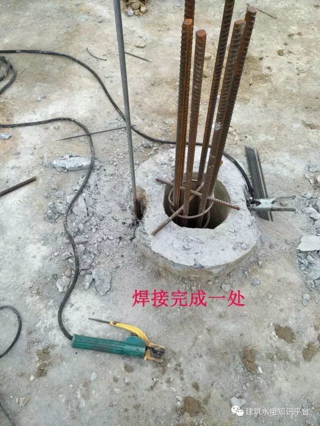 【桩头接地焊接】防雷接地施工第一步