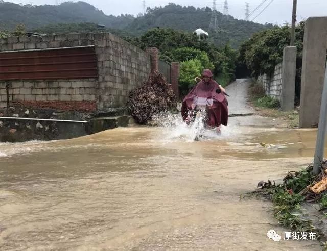厚街果農(nóng)暴雨中過河時(shí)被沖走，幸被路過村民救起