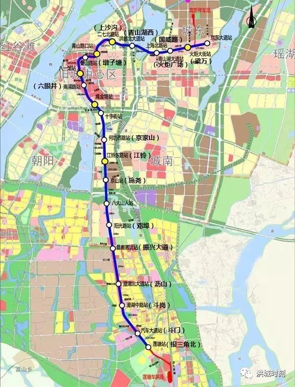 南昌地铁3号线线路图 南昌地铁3号线工程线路长度28.