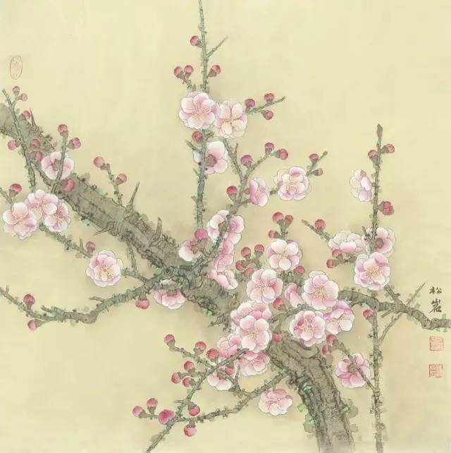 国画教程——怎样画工笔梅花