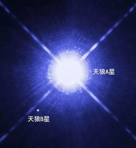 它并不是只有一颗星,   而是由天狼a星和天狼b星   在银河系中