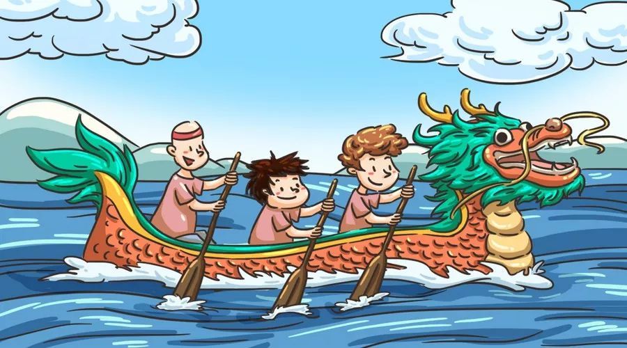 赛龙舟:dragon boat race 在端午节,我们 佩香囊