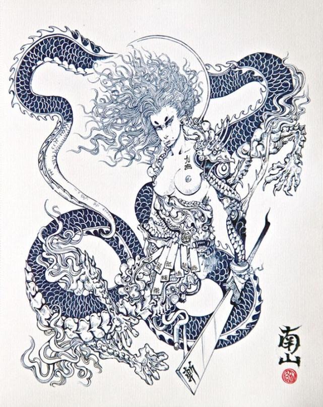 《山海经》怪物手绘10张:鸟首龙身,龙头鸟身,人面龙身