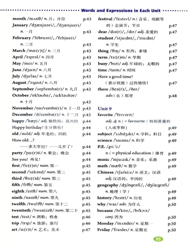 2019秋人教版七年级英语上册电子课本