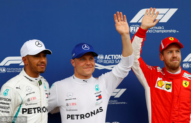 F1奥地利站排位『榜首』:博塔斯杆位梅奔包揽