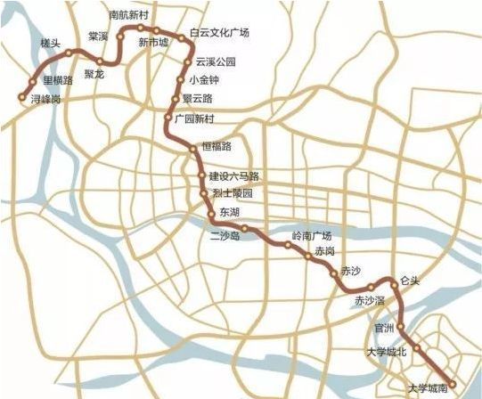 黄埔区植树公园增设地铁站的建议"的回复(广州地铁23号线线路图)