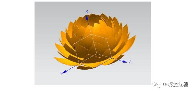 ug建模|莲花的三维模型