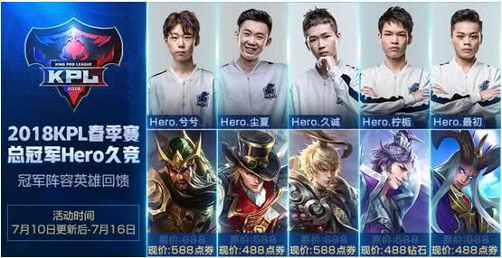 王者荣耀首款选手定制皮肤来了:冠军战队还有