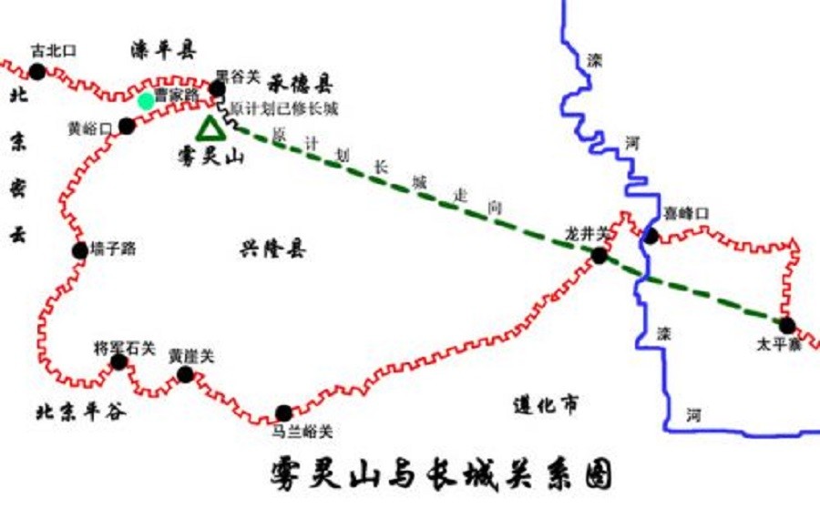 墙子岭长城示意图 图片来自网络