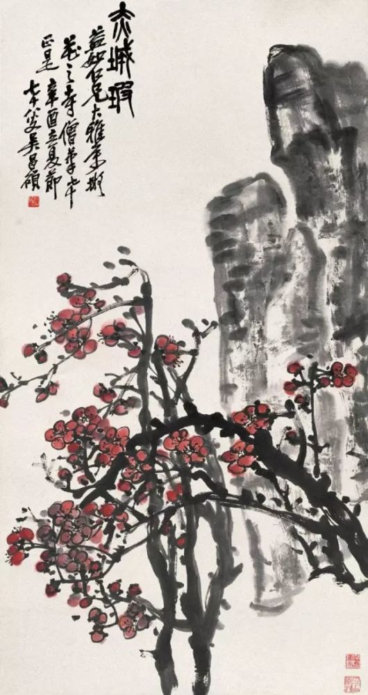 吴昌硕酷爱梅花,还给自己起了个绰号:"苦铁道人梅知己"