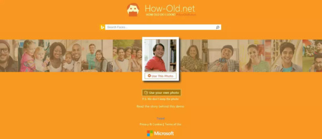 “How-Old.net”的网页界面
