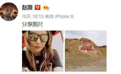 赵薇晒旅游自拍照妆容精致，减肥成功的她脸很小，少女感十足