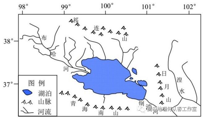 下图示意青海湖地理位置.据此完成5-7题. a.入湖径流减少 b.