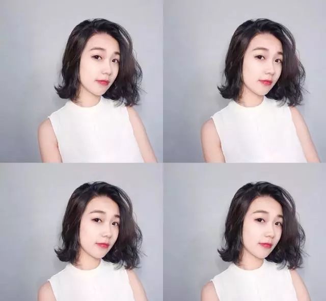 短发流行全头烫