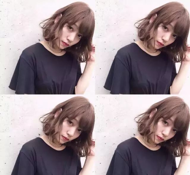 短发流行全头烫