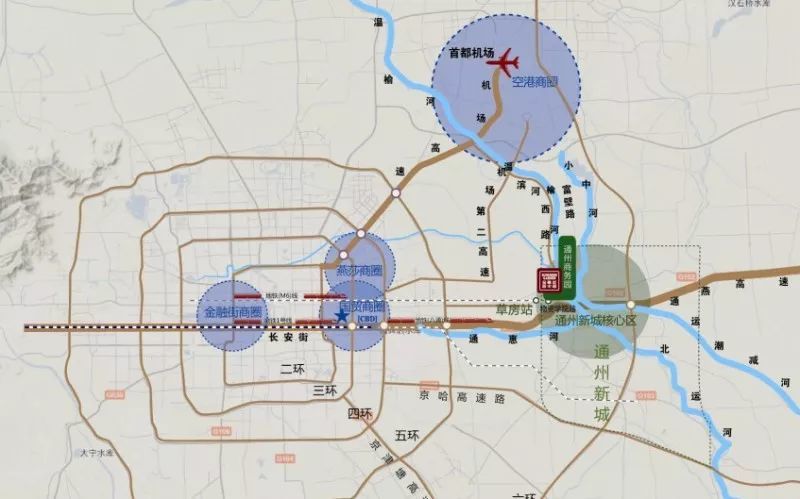 通州现代化国际新城城区用地控制范围155平方公里,其中近期建设用地