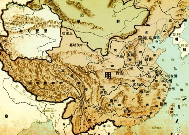 明朝极盛时疆域图
