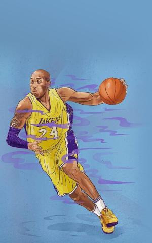nba众球星炫酷漫画壁纸,都是球星们的经典动作