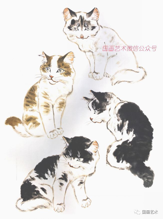 小写意画猫参考:百猫百态