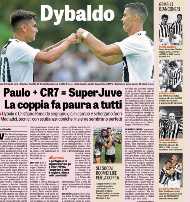 迪巴尔多!C罗+迪巴拉=超级尤文 比肩队史四大