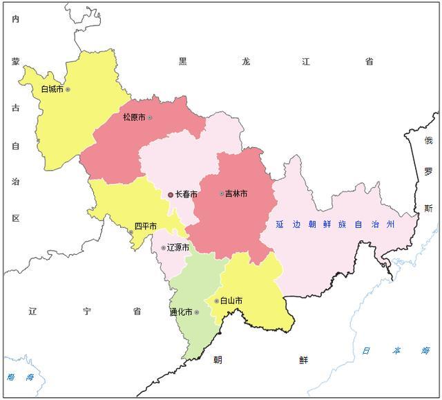 吉林省各市排名:长春市人口最多gdp第一,延边州面积最