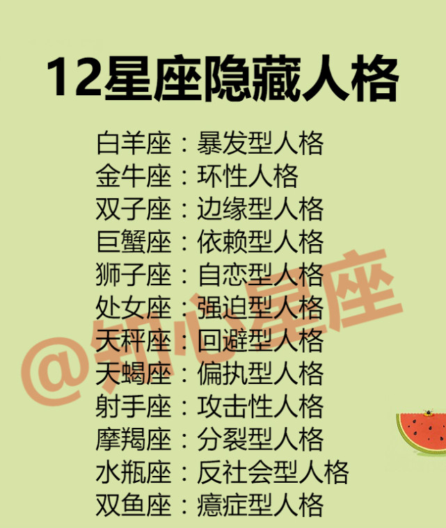 12星座隐藏人格,12星座加班的原因