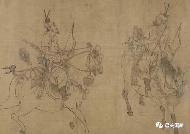 "南派山水画"开山鼻祖董源首创"披麻皴","点苔法" 《夏景山口待渡图》