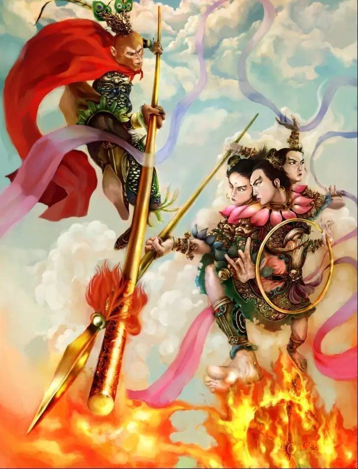 三个三头六臂的神魔,有人征服九十六洞妖王,有人打败十万天兵